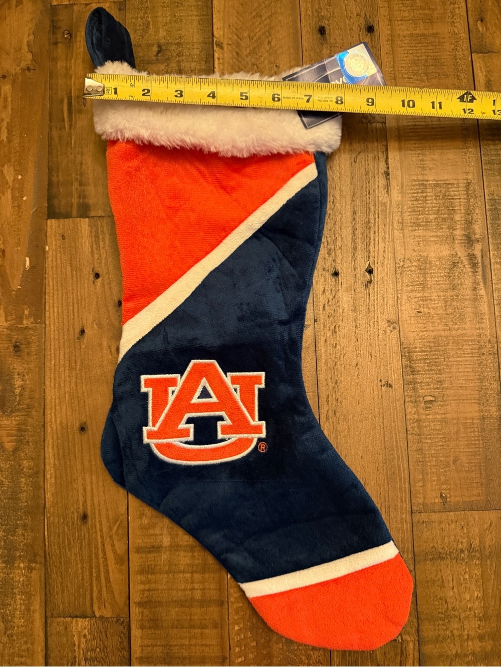 Auburn Tigers Christmas Stocking – Plush Holiday Mantle Décor – NCAA Licensed - Picture 4 of 6